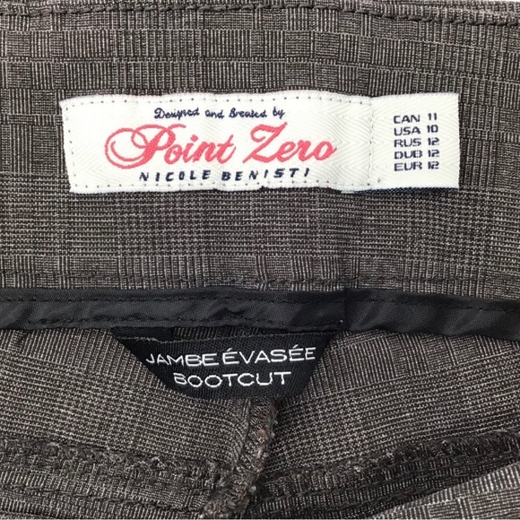 Point Zero Plaid Bootcut Pants, 10 - Two Pair Lot - Picture 3 of 9